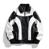 Chaqueta de Cuero para Hombre Transfronteriza Nueva Chaqueta para Hombre Abrigo de PU Chaqueta de Cuero Biker para Hombre Fresca Moderna Resistente