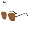 Moda Vintage Montura Completa Metal Lentes de Sol para Mujer Personalizado Ciber Celebridad Sesión de Fotos Callejera Ins Montura Grande Redonda Adelgazante para Rostro Redondo Lentes de Sol para Conducir