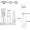 Material de Empaque Cosmético de Fábrica Fuente 8ml/Pegt Cabezal Grande Transparente Cuadrado Botella Tubo Vacío para Brillo de Labios Tubo para Brillo de Labios