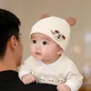 Gorro para Bebé Estilo Primavera y Otoño Protege la Fontanela Gorro para Recién Nacidos para Niños y Niñas Lindo para Bebés Pequeños Gorro de Punto a Prueba de Viento Invierno