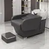 Lavabo de Cerámica para Lavado de Cabello para Salones de Belleza, Estilo Simple Semi-Reclinable, Cama de Masaje y Lavado para Salón de Belleza, Venta Directa del Fabricante