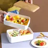 Lonchera Blanca, Lonchera Térmica, Estudiante Doméstico Microondas Cuchara, Tazón para Sopa, Recipiente para Conservar Frescura, Juego de Grado Alimenticio