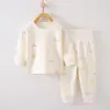 Ropa para Bebé, Pijamas Infantiles de Algodón Puro Clase A, Ropa Interior Separada para Bebé, Conjunto de Ropa de Otoño, Ropa para Niños Anyang, Venta al por Mayor de Otoño