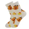 Nuevos Calcetines Navideños Serie Muñeco de Nieve Ciervo Calcetines de Algodón para Mujer Otoño e Invierno Caricatura Linda Calcetines Japoneses Apilables