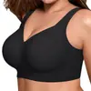 Soporte suave transfronterizo, sin varillas, sujetador sin costuras cómodo y de soporte para mujeres con busto grande, talla grande, se puede usar como prenda exterior