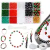 Set Navideño Caja de Regalo Transfronteriza Cuentas de Vidrio Cuentas de Arroz Paquete de Materiales para Herramientas Juego de Accesorios para Pulseras Hechas a Mano