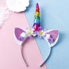 Diadema de Flores de Unicornio de Fantasía Popular Regalo de Cumpleaños para Niños Diadema Accesorio para el Cabello para Niñas y Bebés Juguete de Moda