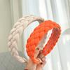 Venta Caliente Transfronteriza Diadema de Color Sólido Borde Ancho Accesorios para el Cabello Trenza Trenzada Accesorios para el Cabello Diadema para Mujer Plástico con Dientes Recogedor de Cabello F807