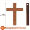 Cruz de madeira, DIY, exclusivamente para a Amazon, ornamentos religiosos, peças decorativas, madeira maciça com furos, obtida diretamente de artesãos da madeira