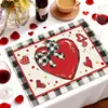 Amazon Transfronterizo Manteles del Día de San Valentín Manteles de Gnomo Flor de Amor del Día de la Madre Decoración de Mesa de Comedor Sala de Estar
