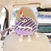 Caja de Pañuelos para Coche Monstruo Pequeño, Caja de Pañuelos Colgante Famosa en Internet para Respaldo de Asiento de Coche de Dibujos Animados, Caja de Pañuelos para Coche Dopamina