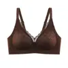 B52 # Lencería de Encaje Francés para Mujeres con Senos Pequeños, Push-Up y Agrandamiento, Copa Fija Anticaída, Sujetador Sexy Rojo que Recoge el Pecho