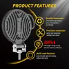 Luz LED Redonda de Trabajo para Coche de 4 Pulgadas 9LED 27W Luz de Conducción Foco Iluminación para Camión Vehículo de Ingeniería Agrícola