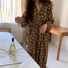 Vestido floral holgado estilo coreano chic