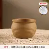 Maceta de cerámica estilo chino de Jingdezhen, maceta rústica de arcilla inspirada en el Zen vintage para la entrada de la sala de estar, sensación de alta gama para plantas verdes y plantas en maceta