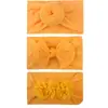 Nuevos Accesorios para el Cabello de Nailon Suave Donut/Lazo/Flor de Chifón Accesorios para Niños Set de Tres Diademas