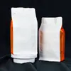 Branco Puro Cor Lateral Dupla Cor Octogonal Selo Zíper Lateral Saco de Café Saco de Embalagem de Alimentos Zíper Saco de Folha de Alumínio Lote Pequeno Impressão Colorida