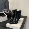 Botines Retro de Moda Versátiles con Tacón Alto 2026 Otoño e Invierno Nuevo Estilo Europeo y Americano Botas Estilizadas de Tacón de Aguja Botines de Punta