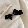Elegante Pinza para el Cabello de Terciopelo con Lunares de Pedrería Textura Dulce Lujo Ligero Estilo Coco Pinza Banana Parte Posterior de la Cabeza Accesorio para el Cabello