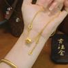 Tienda de Oro Puzuo Mismo Estilo Sha Jin Long Lin Hombre Pequeño Cintura Passepartout Collar Temperamento Femenino Sentido de Diseño Simple Cadena de Clavícula