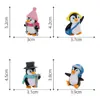 Musgo Micro Paisaje Creativo Lindo Muñeco Pingüino Invierno Materiales DIY Empaque Accesorios de Joyería Adornos Pequeños de Escritorio