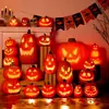 Decoración de Halloween Atmósfera Linterna de Calabaza Artículos para Exhibición en Ventanas Tiendas Decoraciones Luminosas Centro Comercial Merchandising Visual Accesorios para Fotos