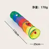 Túnel de Gato Arcoíris Juguete Rodante para Gatos para Entretenimiento Propio, Alivio del Estrés y Diversión con su Laberinto Perforado y Diseño de Túnel