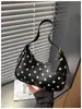 Bolso de lunares de alta gama para mujer, nuevo bolso cruzado versátil con bloques de color de moda 2026, bolso de mano exquisito y súper popular