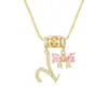 Collar con Letras Dopamina Popular Transfronterizo Set de Tres Piezas con Accesorios de Lazo, Elegante y Versátil Set de Collares con Letras