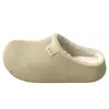 Pantuflas de Algodón con Textura 3D y Forro de Felpa, Impermeables de EVA, Cálidas, Antideslizantes, No Sueltan Pelusa Fácilmente, Pantuflas Cálidas y Suaves para el Hogar de Otoño/Invierno para Mujer