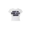 24 Europeu e americano Amazon Letter Printing Umbigo manga curta Moda Street Spice Girl estilo redondo pescoço T-shirt Y2K