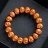 Pulsera con cuentas de cabeza de mono tallada a mano con dorso de tiburón, hilo de aceite de alta densidad, texto de un solo círculo, juego de placa de juego para hombres y mujeres, suministro en vivo
