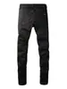 Nuevos jeans skinny negros rasgados de estilo retro americano para hombre con bigotes de gato, lavados y desgastados, pantalones rectos de moda
