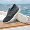 Zapatos Casuales para Hombre con Parte Superior de Malla Tejida Transfronteriza, Cómodos y Transpirables, Slip-On, Ligeros, Estilo Europeo Británico