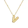 Colar de Letras Bolha Brilhante Mais Vendido Transfronteiriço para Mulheres Design de Nicho Ins Ouro 18K Cobre Não Desbota Colar Atacado
