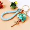 Chaveiro de Flor Rosa de Corda Trançada para Carro de Mulheres, Argola de Chaveiro Pingente de Bolsa de Metal, Presente Criativo Atacado Aliexpress