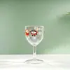 Copa de plástico transfronteriza con estampado de dibujos animados, copa de vino de regalo transparente, copa de vino de plástico de grado alimenticio