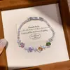 Pulsera Francesa de Lujo Ligero con Circonita, Escalera Inclinada Ovalada, Nicho de Gama Alta, Dulce Personalidad, Joyería Simple para Mano