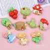 Xiaoka cena de floresta toco de árvore árvore frutífera série de cogumelos acessórios de resina cola creme case de celular DIY material para acessórios de cabelo