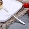 Tenedor de fruta creativo de acero inoxidable para el hogar, pastel de luna, pastel de dos dientes, signo de fruta Jieyang, tenedor de fruta de postre, venta al por mayor