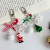 Punto Original Nuevo Cadena Colgante de Teléfono Móvil con Cuentas de Papá Noel Llavero de Árbol de Navidad Colgante de Bolsa de Copo de Nieve