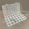 Caja de Plástico Fija Tipo Ranura de 1.7 de Altura con 10, 15, 24, 28 Compartimentos para Empaque de Cuentas para Manualidades, Joyería y Cuentas de Arroz Anti-Mezcla