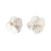 Distintivos Exagerados Huecos Flor Grande Plato de Incienso Repelente de Mosquitos Clip para la Oreja Sin Agujeros en la Oreja Estilo Frío Lujo Ligero Aretes de Perlas de Alta Gama para Mujeres