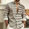 2026 Nova Moda Transfronteiriça Masculina Camisa de Manga Longa Primavera e Outono, Camisa Casual Color-Block