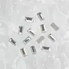 Arte de Uñas Diamante de Forma Especial de Fondo Plano Nuevo K9 Imitación Huazi Perforado Blanco Marquise Rombo Joyería de Diamantes para Uñas Venta al por Mayor