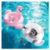 Anillo flotador inflable para asiento de niño de PVC engrosado, anillo flotador de agua con diseño de flamenco