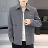 Chaqueta para Hombre Primavera y Otoño Casual Moda Abrigo Corto 2025 Nueva Moda de Alta Gama Solapa Cortavientos Top para Hombre