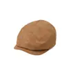 Chapéu octogonal de camurça para mulheres, outono e inverno, estilo retrô, afina o rosto, estilo japonês, boina versátil, estilo britânico, chapéu de bico de pato voltado para a frente
