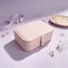 Popular caja de joyería infantil de comercio exterior, caja de exhibición de accesorios portátil, caja de almacenamiento de viaje a prueba de polvo para pulseras, anillos y accesorios para el cabello