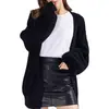 Suéter de punto para mujer Amazon, nuevo cárdigan de punto liso para otoño e invierno, de un solo botón, talla grande, corte holgado, moderno